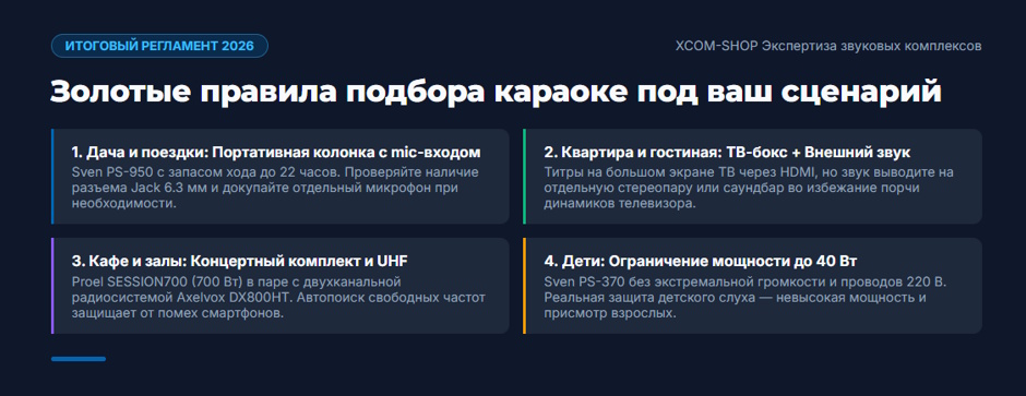 Караоке-система: рейтинг 2026 года — какой тип выбрать для дома, бара и детской комнаты