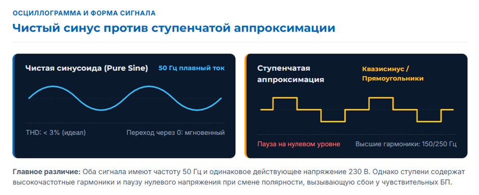 Чистый синус в ИБП: для какой техники обязателен, а где это переплата Чистый синус в ИБП: для какой техники обязателен, а где это переплата