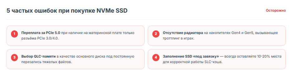 Рейтинг лучших NVMe SSD 2026 г: как выбрать накопитель для своих задач
