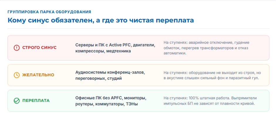 Чистый синус в ИБП: для какой техники обязателен, а где это переплата Чистый синус в ИБП: для какой техники обязателен, а где это переплата