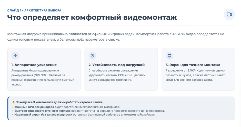 Ноутбук для видеомонтажа: мощность и экран Ноутбук для видеомонтажа: мощность и экран