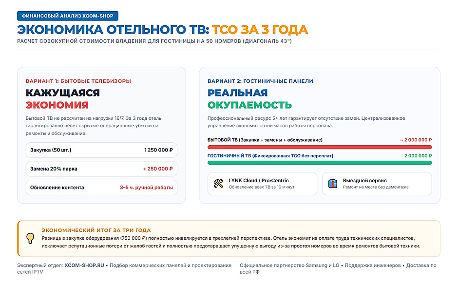 Коммерческий и гостиничный телевизор: зачем бизнесу платить больше за профессиональные панели Коммерческий и гостиничный телевизор: зачем бизнесу платить больше за профессиональные панели