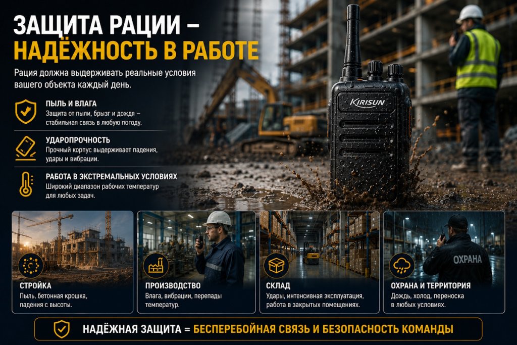 Как выбрать рацию для работы: диапазон, мощность, дальность связи и защита корпуса Как выбрать рацию для работы: диапазон, мощность, дальность связи и защита корпуса