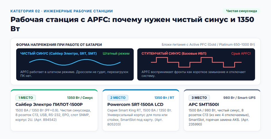 ИБП 1500 ВА для офиса: рейтинг 2026 года по составу подключаемой нагрузки ИБП 1500 ВА для офиса: рейтинг 2026 года по составу подключаемой нагрузки