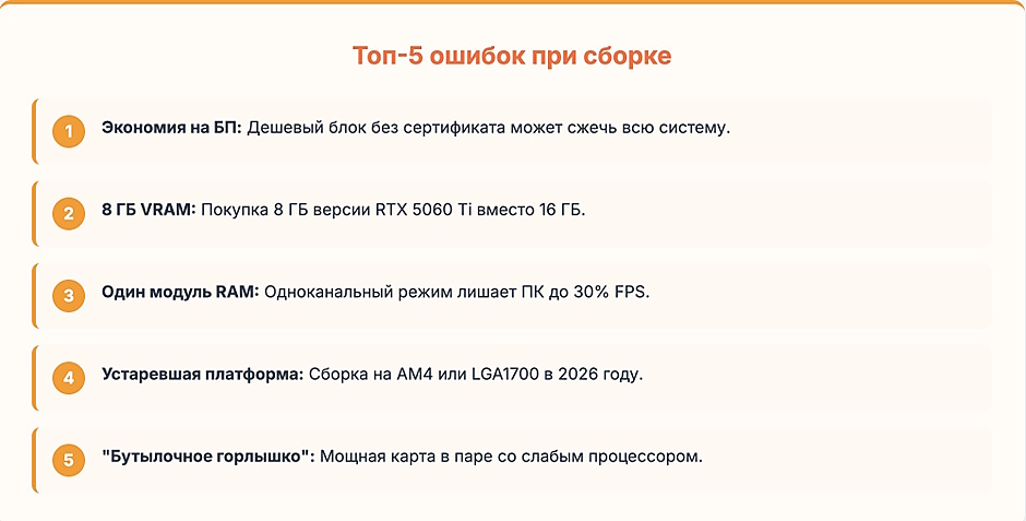 Сборка игрового ПК в 2026: две конфигурации за 100K и 150K с тестами в играх