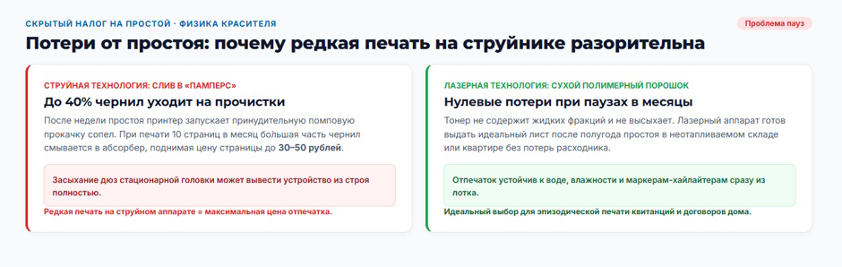 Лазерный или струйный: что дешевле, если считать цену страницы, а не цену принтера Лазерный или струйный: что дешевле, если считать цену страницы, а не цену принтера