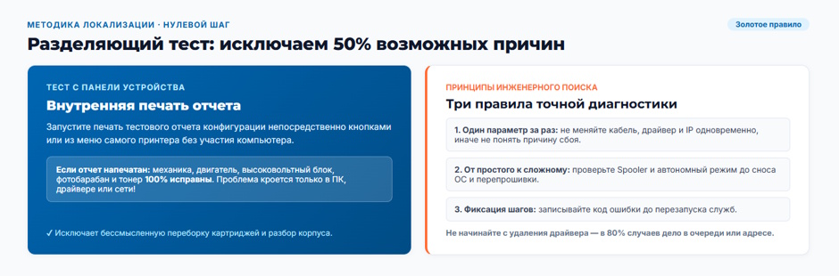 Принтер не печатает с компьютера: дерево диагностики для системного администратора Принтер не печатает с компьютера: дерево диагностики для системного администратора