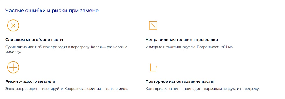 Термопаста и термопрокладки — что выбрать в 2026 г и как часто менять Термопаста и термопрокладки — что выбрать в 2026 г и как часто менять