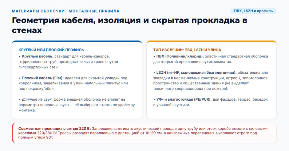 Акустический кабель для колонок и усилителя: как выбрать сечение, материал и оконцевание Акустический кабель для колонок и усилителя: как выбрать сечение, материал и оконцевание