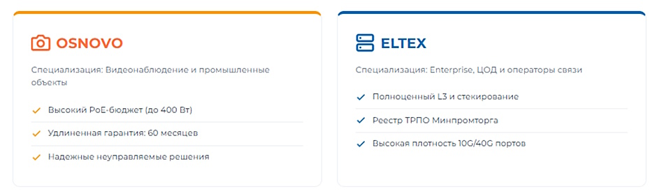 Российские коммутаторы 2026, OSNOVO, Eltex или аналоги Cisco