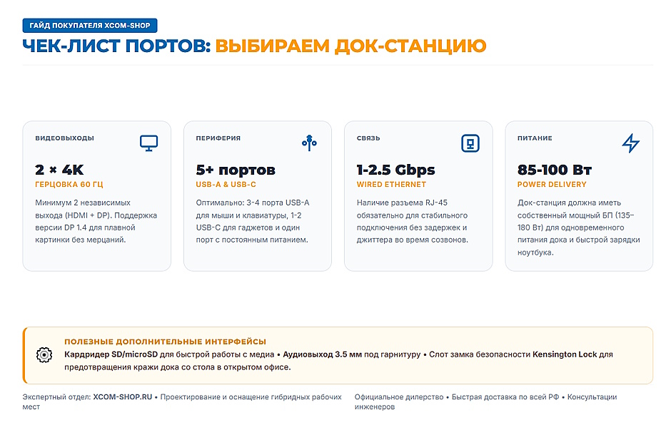 USB-C и Thunderbolt 4 для офиса: доки, адаптеры и подключение 2–3 мониторов к ноутбуку USB-C и Thunderbolt 4 для офиса: доки, адаптеры и подключение 2–3 мониторов к ноутбуку