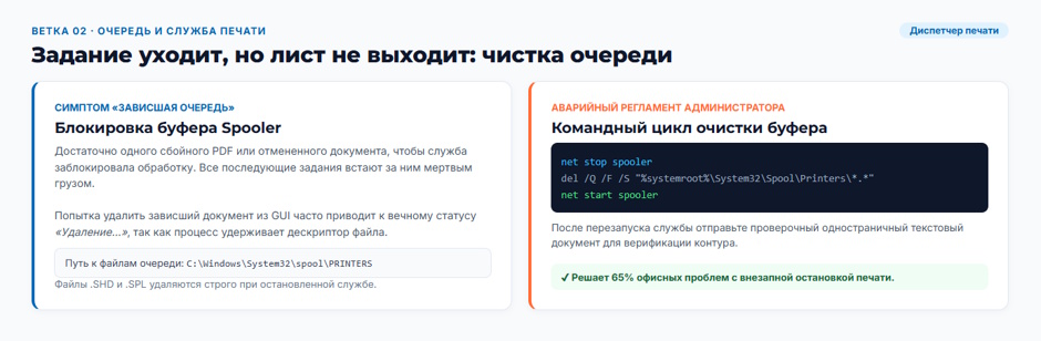 Принтер не печатает с компьютера: дерево диагностики для системного администратора Принтер не печатает с компьютера: дерево диагностики для системного администратора