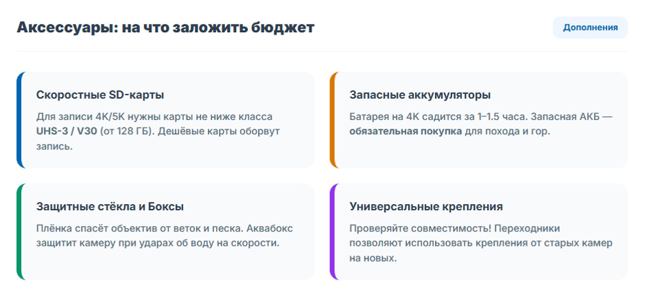 Рейтинг экшн-камер 2026 года: что выбрать для спорта и путешествий Рейтинг экшн-камер 2026 года: что выбрать для спорта и путешествий