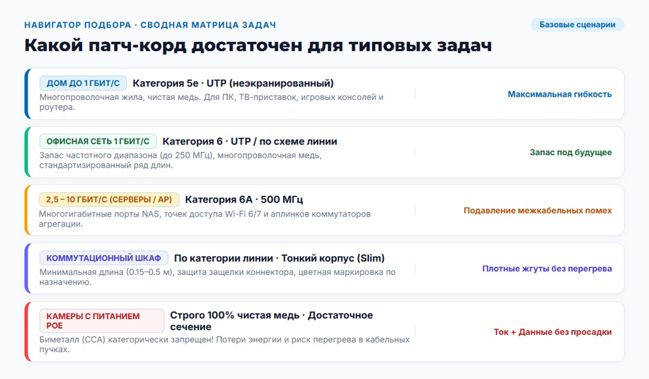 Патч-корд: как выбрать сетевой кабель для дома и офиса Патч-корд: как выбрать сетевой кабель для дома и офиса