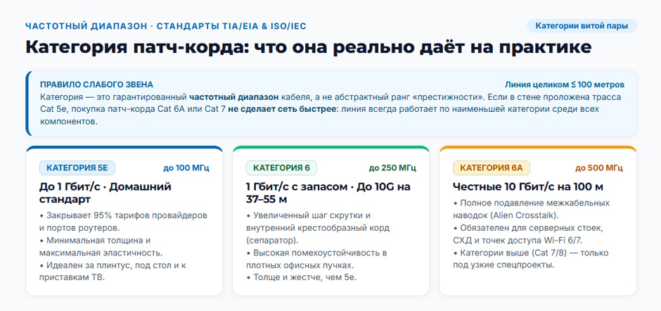 Патч-корд: как выбрать сетевой кабель для дома и офиса Патч-корд: как выбрать сетевой кабель для дома и офиса