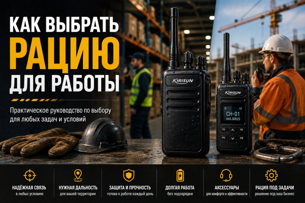 Как выбрать рацию для работы: диапазон, мощность, дальность связи и защита корпуса Как выбрать рацию для работы: диапазон, мощность, дальность связи и защита корпуса