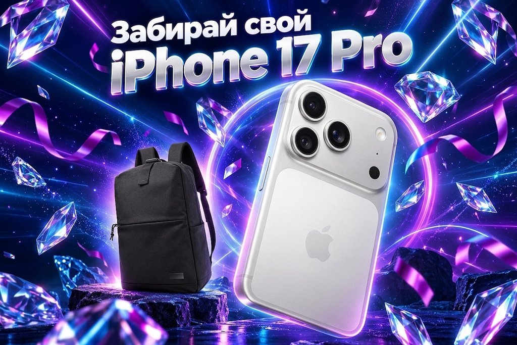 Разыгрываем iPhone 17 Pro 256 ГБ и рюкзак от Systeme Electric