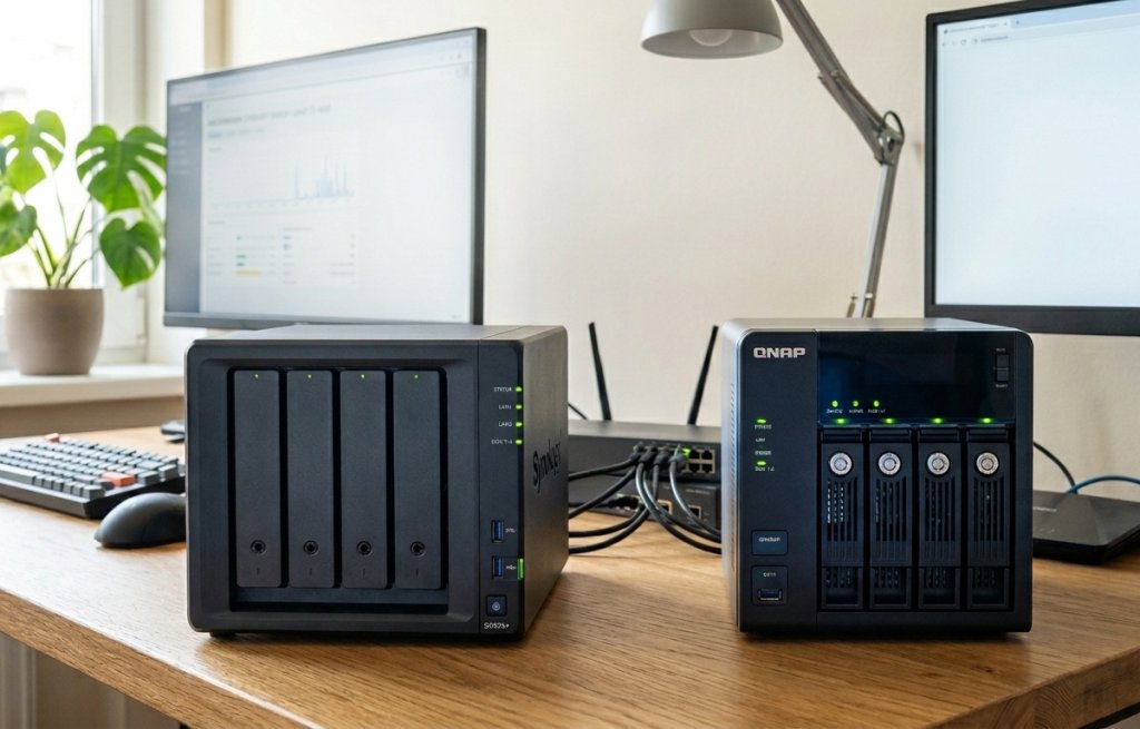Synology или QNAP в 2026: какой NAS выбрать для резервного копирования и файлового сервера Synology или QNAP в 2026: какой NAS выбрать для резервного копирования и файлового сервера