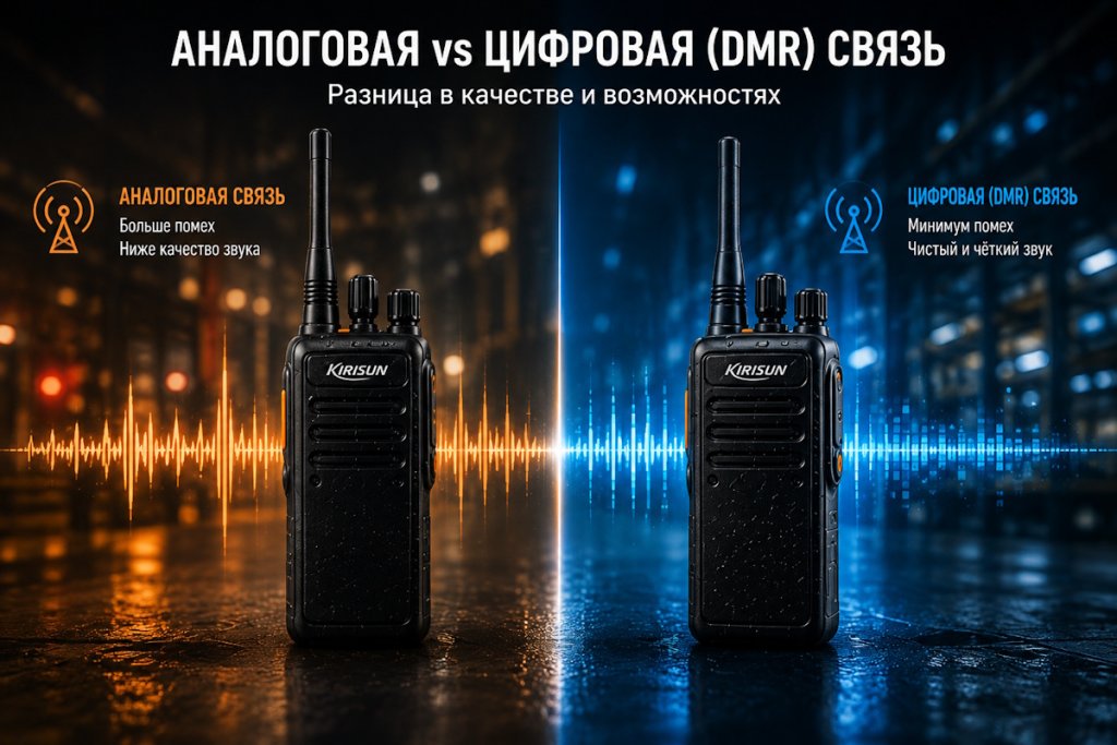 Цифровая или аналоговая рация: в чём разница и что выбрать для бизнеса Цифровая или аналоговая рация: в чём разница и что выбрать для бизнеса