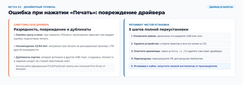 Принтер не печатает с компьютера: дерево диагностики для системного администратора Принтер не печатает с компьютера: дерево диагностики для системного администратора