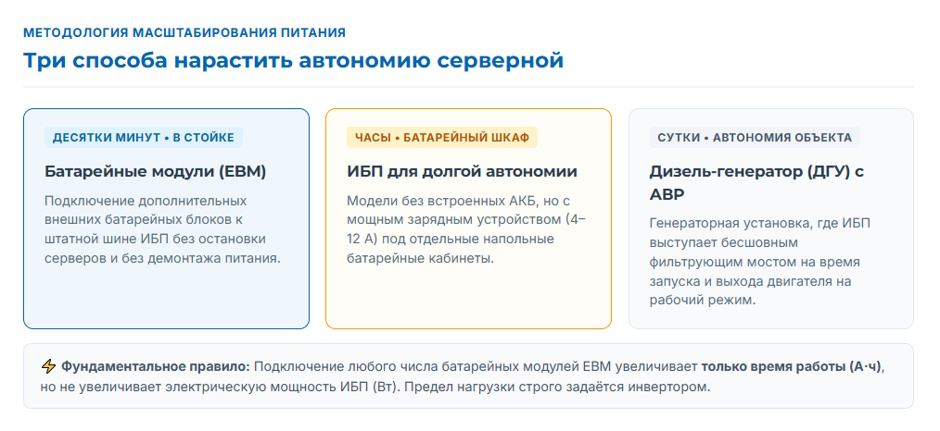 Батарейные модули для стоечных ИБП: как нарастить автономию Батарейные модули для стоечных ИБП: как нарастить автономию