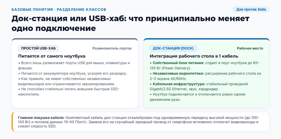 Какая док-станция нужна под типовые задачи: короткий ответ Какая док-станция нужна под типовые задачи: короткий ответ