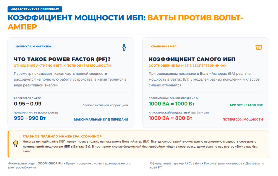 ИБП для серверной: как рассчитать мощность и выбрать топологию On-Line против Line-Interactive